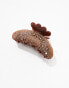 Sui Ava Helen medium hair claw in chocolate brown