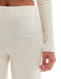 Фото #3 товара Vero Moda Petite rib jersey dad trouser co-ord in stone