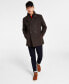 Фото #1 товара Men's Double Breasted Wool Blend Peacoat with Bib