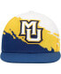 Men's Navy, White Marquette Golden Eagles Paintbrush Snapback Hat