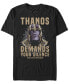 Marvel Men's Avengers Endgame Thanos Demands Silence, Short Sleeve T-shirt Черный, L - фото #1