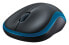 Logitech Wireless Mouse M185 - Ambidextrous - Optical - RF Wireless - 1000 DPI - Black - Blue