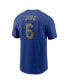 Фото #2 товара Men's Josh Jung Royal Texas Rangers 2024 Gold Collection Name Number T-Shirt