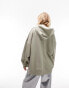 Topshop premium oversized hoodie in sage