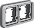 Фото #1 товара berker Double frame W.1 horizontal for recessed mounting IP55 gray (13293505)