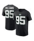 ფოტო #1 პროდუქტის Men's Quinnen Williams Black New York Jets Player Name and Number T-shirt