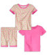 Фото #1 товара Baby Girls Three Piece Snug Fit Pajama Set