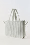 Striped maternity bag