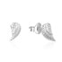 Beautiful silver earrings Angel wings AGUP728L