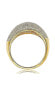 ფოტო #3 პროდუქტის Suzy Levian Sterling Silver Cubic Zirconia Modern Pave Ring