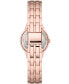 ფოტო #3 პროდუქტის Women's Rose Gold-Tone Bracelet Watch Gift Set, 27mm