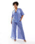 Фото #2 товара Esmee Curve oversized knit beach shirt co-ord in dusty blue