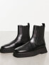 Фото #3 товара ASOS DESIGN chelsea boot with chunky sole in black leather