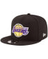 Фото #1 товара Men's Black Los Angeles Lakers Official Team Color 9FIFTY Adjustable Snapback Hat