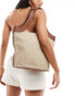 Фото #2 товара Accessorize straw mix shoulder bag in tan