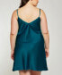 Фото #2 товара Plus Size Ultra Soft Satin Chemise Lingerie with Adjustable Straps