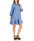 Фото #1 товара Women's 100% Linen Flounce Shirtdress, Created for Macy's