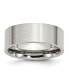 ფოტო #1 პროდუქტის Stainless Steel Brushed 8mm Flat Band Ring