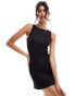 ONLY mini dress with back bow detail in black Черный, M - EU 38 - фото #2