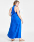 Фото #2 товара Plus Size Linen-Blend Maxi Dress, Created for Macy's