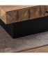 Фото #7 товара 41.73"Three-Dimensional Embossed Pattern Square Retro Coffee Table With 2 Drawers And MDF Base