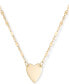 ფოტო #1 პროდუქტის Polished Heart 18" Pendant Necklace in 10k Gold