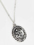 Reclaimed Vintage St Christopher pendant necklace in burnished silver