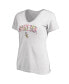 ფოტო #3 პროდუქტის Women's White Chicago White Sox Floral Arched Logo V-Neck T-shirt