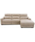 Фото #22 товара Gabrine 3-Pc. Leather Sectional with 2 Power Headrests & Chaise, Created for Macy's