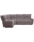 Фото #8 товара Deklyn 116" 4-Pc. Zero Gravity Fabric Sectional with 2 Power Recliners, Created for Macy's