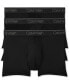 ფოტო #1 პროდუქტის Men's 3-Pack Microfiber Stretch Low-Rise Trunk Underwear