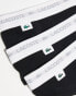 Lacoste 3 pack logo thongs in black