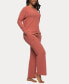 Фото #2 товара Women's Serena V-neck Pullover and Lounge Pant Set