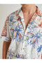 Фото #5 товара Hawaii Gömlek Kısa Kollu Desenli Düğmeli Yaka Detaylı Pamuklu