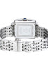 ფოტო #3 პროდუქტის Women's Bari Tortoise Swiss Quartz Diamond Accents Silver-Tone Stainless Steel Bracelet Watch 34mm x 30mm