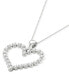 Фото #3 товара Lab-Created Diamond Open Heart 18" Pendant Necklace (1/2 ct. t.w.) in Sterling Silver