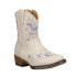 Roper Riley Floral Snip Toe Cowboy Toddler Girls Off White Casual Boots 09-017-