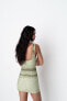 Фото #4 товара Короткое платье из полупрозрачной ткани с принтом и оборками ZARA