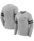 Фото #1 товара Men's NFL x Darius Rucker Collection by Heather Gray New Orleans Saints Henley Long Sleeve T-shirt