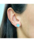 ფოტო #2 პროდუქტის Small Turquoise Clover Stud Earrings