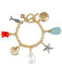 Gold-Tone Seashore Charm Toggle Bracelet