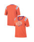 Фото #2 товара Women's Heathered Orange Clemson Tigers 15 Min Early Football V-Neck T-shirt