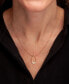 Фото #2 товара Wrapped diamond Teardrop Pendant Necklace (1/10 ct. t.w.) in 14k Gold, 17" + 2" extender, Created for Macy's