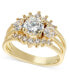 Gold-Tone Crystal Three-Row Band Ring, Created for Macy's