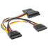 Фото #2 товара InLine Internal SATA Power Cable SATA male / female to 2x SATA m 0.15m