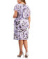Фото #2 товара Plus Size Floral-Print Overlay A-Line Dress