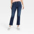 Фото #1 товара Women's High-Rise Slim Straight Fit Cropped Jeans - Universal Thread Dark Wash