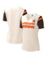 Фото #1 товара Women's Cream Cleveland Browns Kick Start V-Neck T-shirt
