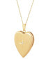 ფოტო #4 პროდუქტის Diamond Accent Heart Locket 18" Pendant Necklace in 10k Gold