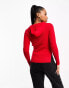 Urban Revivo ribbed hood detail jumper in red